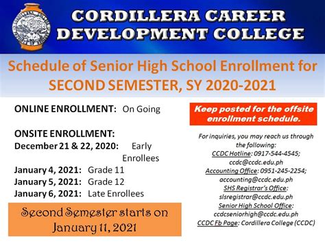 Enrollment for 2nd Semester SY: 2020.